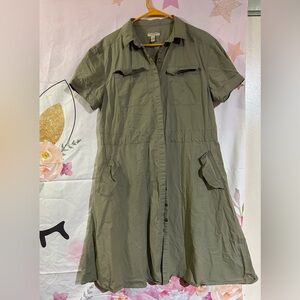 Burberry Olive Button-Up Shirt